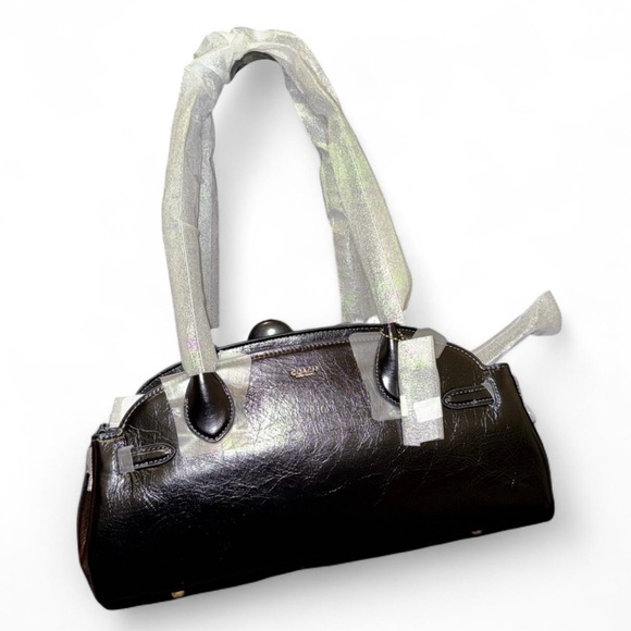 Coach Handbags - Coach Empire Medium Leather Carryall
Bag 34- Black.
